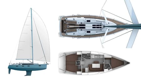 Charter Rental Sailboat Leonidas in Greece Layout | Yacht4Less