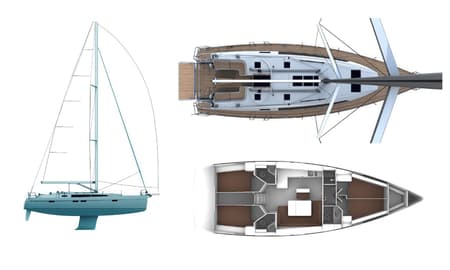 Charter Rental Sailboat Oceanos in Greece Layout | Yacht4Less