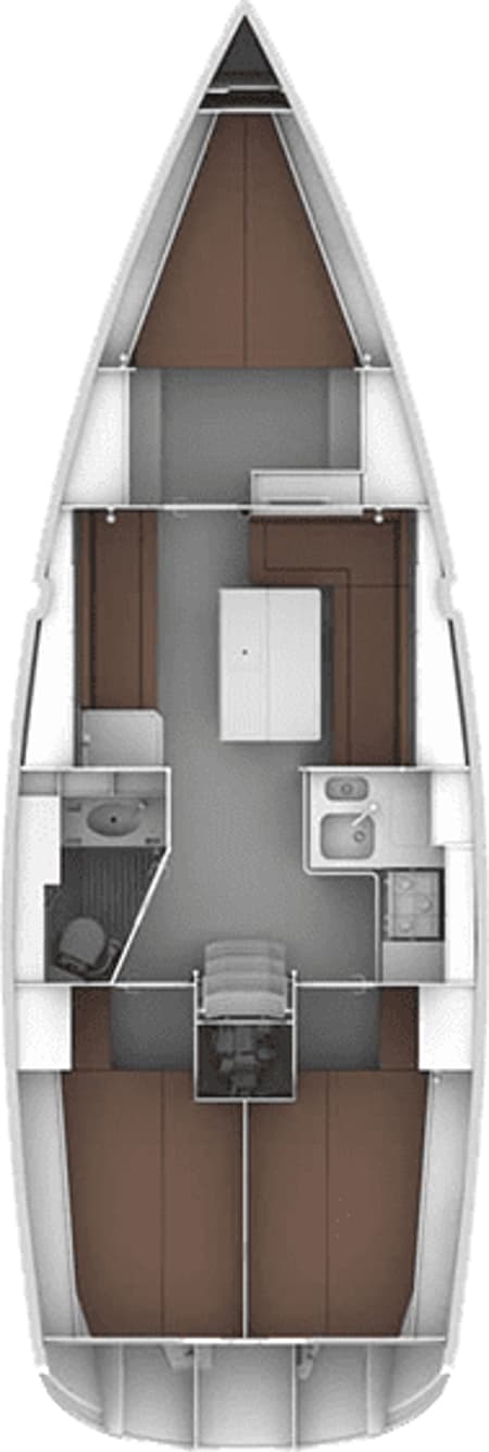 Charter Rental Sailboat Ifigenia in Greece Layout | Yacht4Less