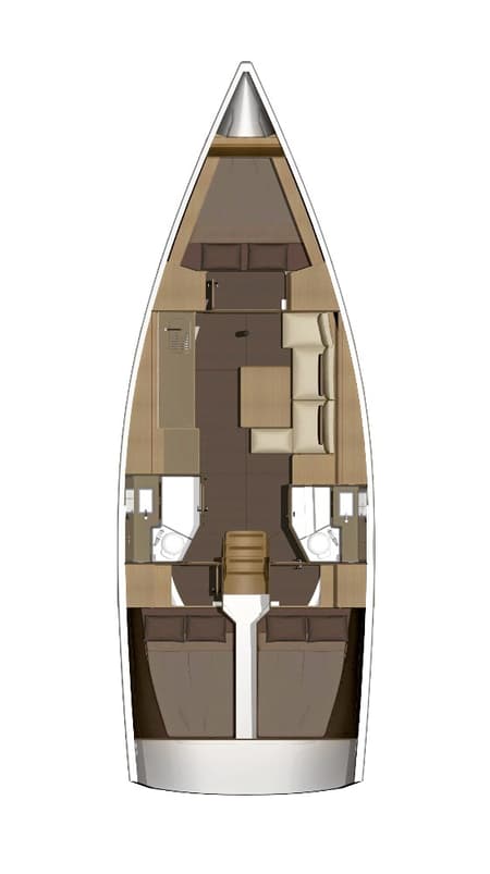 Charter Rental Sailboat Shira in Italy Layout | Yacht4Less