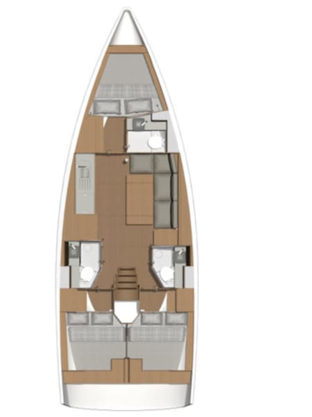 Charter Rental Sailboat Inycum in Italy Layout | Yacht4Less