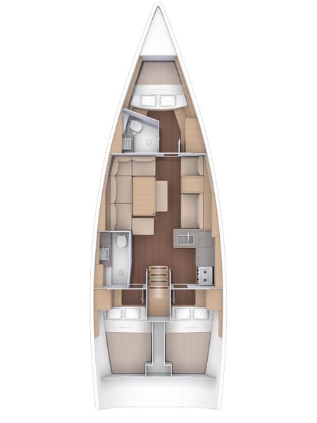 Charter Rental Sailboat Hedone in Italy Layout | Yacht4Less