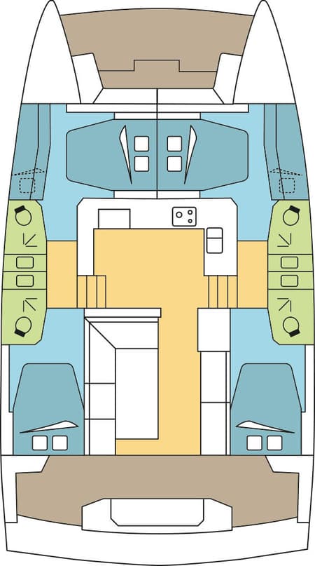 Charter Rental Catamaran PERLE BLANCHE  in Croatia Layout | Yacht4Less