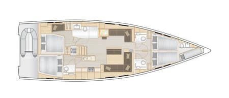 Charter Rental Sailboat Joy in Greece Layout | Yacht4Less
