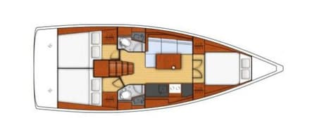 Charter Rental Sailboat Philyra in Greece Layout | Yacht4Less