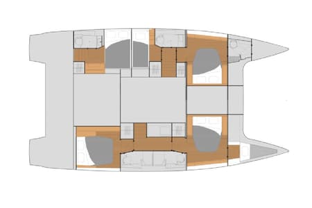 Charter Rental Catamaran Angara in Turkey Layout | Yacht4Less