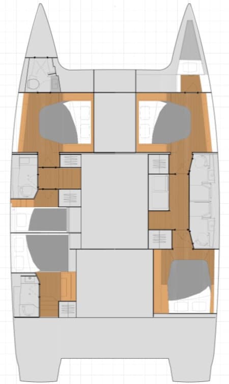 Charter Rental Catamaran Smart Way in Turkey Layout | Yacht4Less