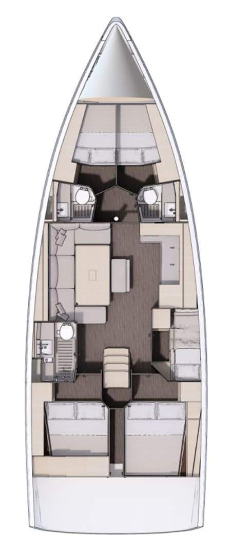 Charter Rental Sailboat Dance in Croatia Layout | Yacht4Less