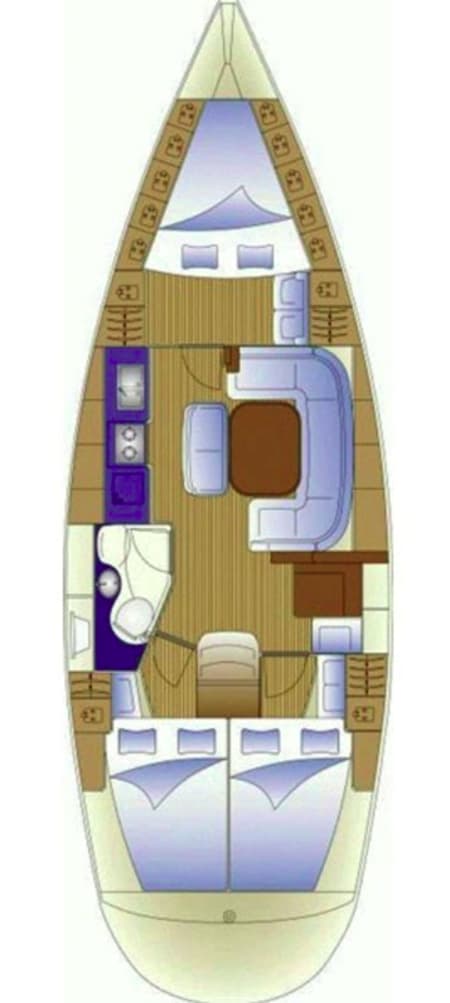 Charter Rental Sailboat Ra in Croatia Layout | Yacht4Less