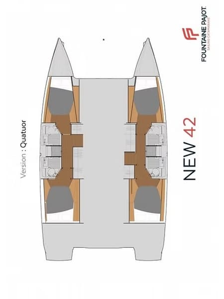 Charter Rental Catamaran Calypso in BVI Layout | Yacht4Less