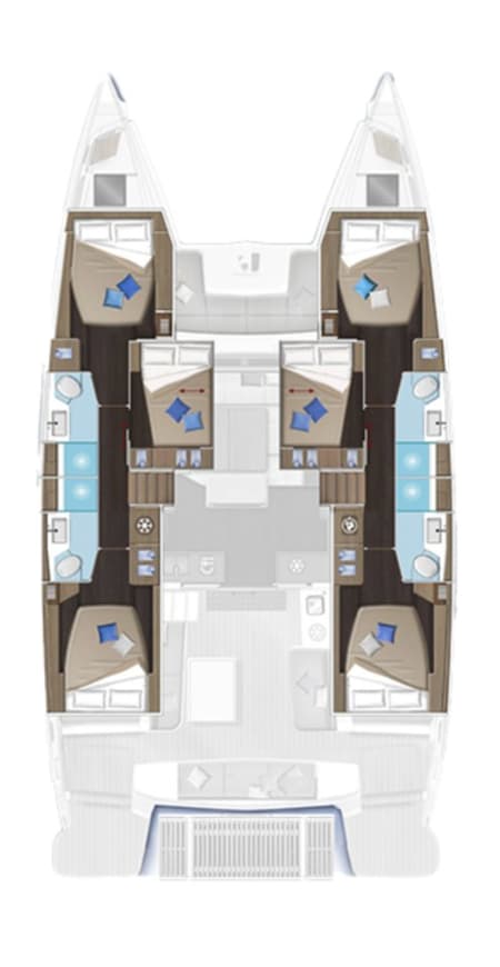 Charter Rental Catamaran Arctic Dream in Norway Layout | Yacht4Less