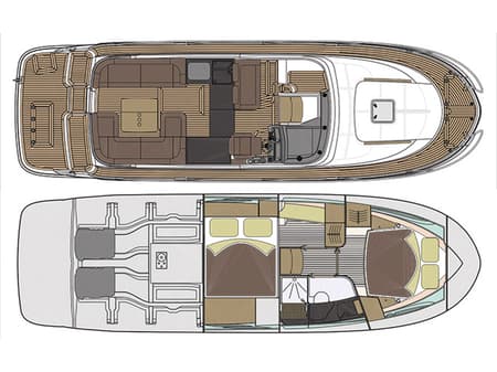 Charter Rental Motorboat 7 Happy Days in Croatia Layout | Yacht4Less