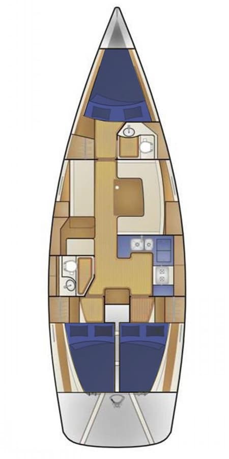 Charter Rental Sailboat Nuestro in Brazil Layout | Yacht4Less