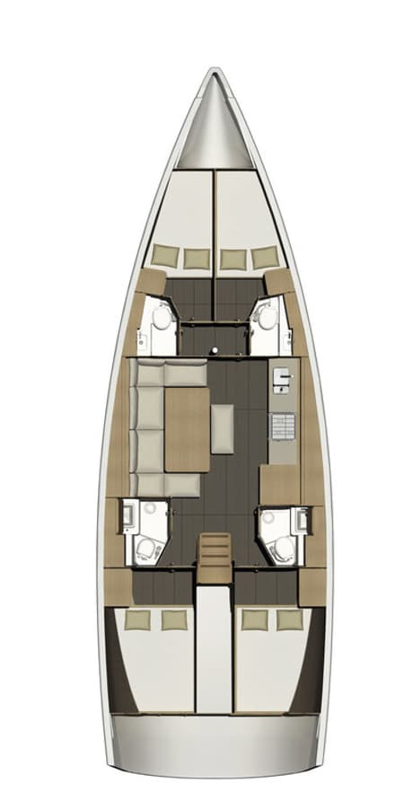 Charter Rental Sailboat Horido in Croatia Layout | Yacht4Less
