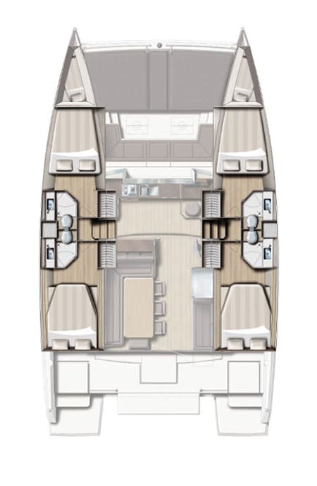 Charter Rental Catamaran Tisia in Croatia Layout | Yacht4Less