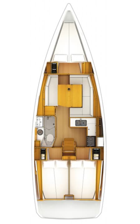 Charter Rental Sailboat Fearless in Greece Layout | Yacht4Less