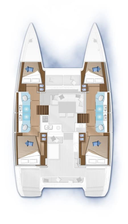 Charter Rental Catamaran Balacobaco in Brazil Layout | Yacht4Less