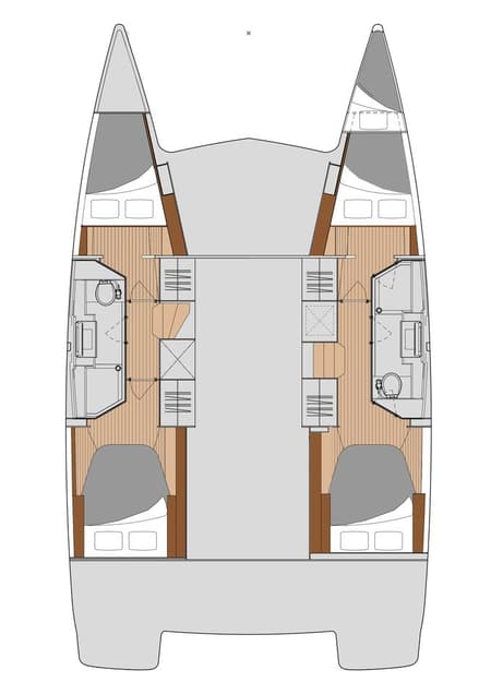 Charter Rental Catamaran Déjà Vu in BVI Layout | Yacht4Less