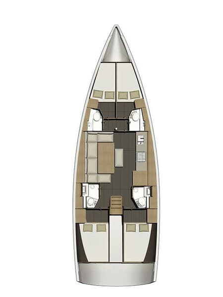 Charter Rental Sailboat Private dancer II in Croatia Layout | Yacht4Less