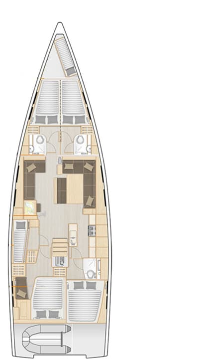 Charter Rental Sailboat Air King in Croatia Layout | Yacht4Less