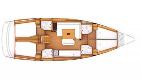 Charter Rental Sailboat Alexandra in Greece Layout | Yacht4Less