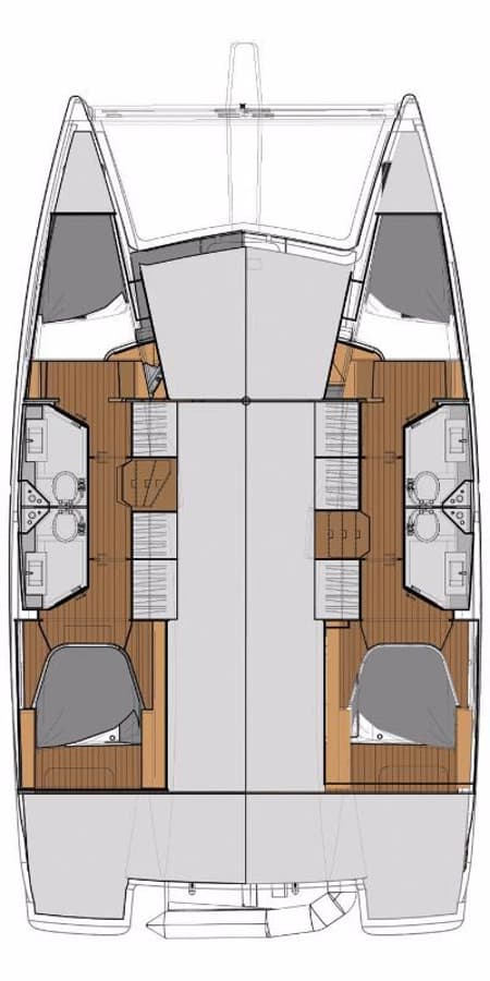 Charter Rental Catamaran Tu Tamo 2 in Croatia Layout | Yacht4Less