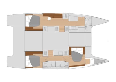 Charter Rental Catamaran Sonrisa in Italy Layout | Yacht4Less