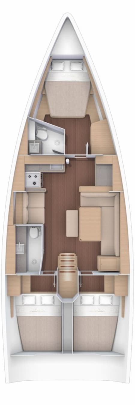 Charter Rental Sailboat Seabreeze Smile in USVI Layout | Yacht4Less