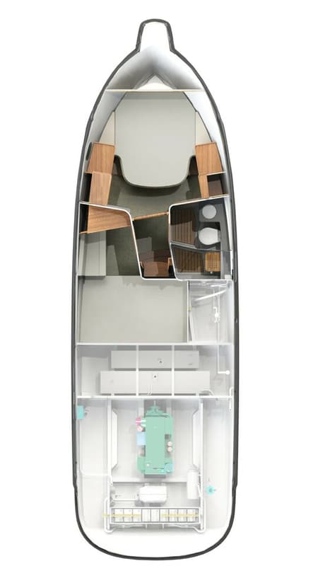 Charter Rental Motorboat Fourlux in Croatia Layout | Yacht4Less