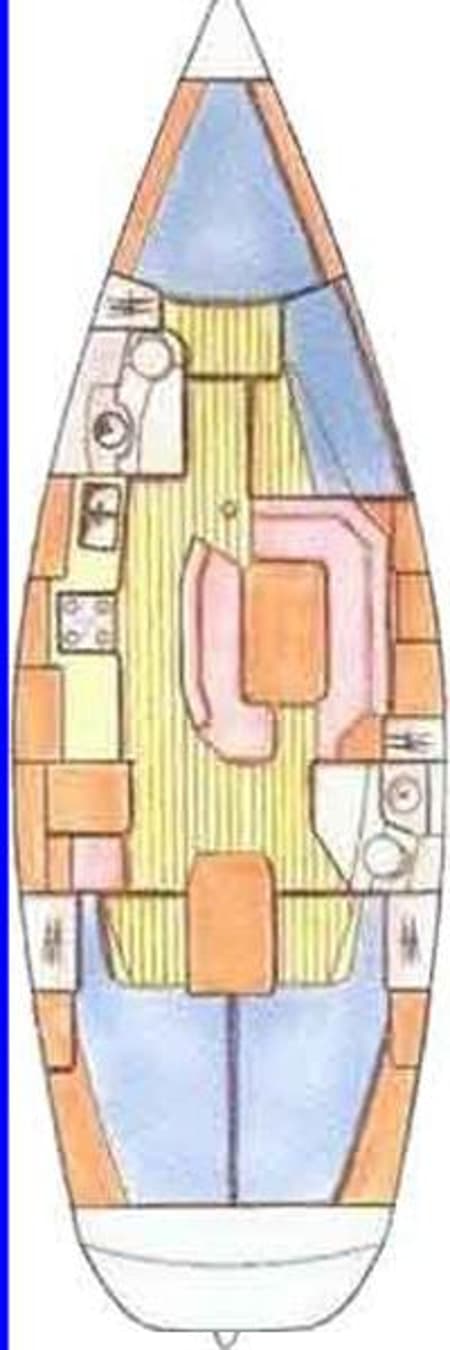 Charter Rental Sailboat Stefi in Greece Layout | Yacht4Less