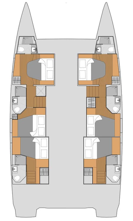 Charter Rental Catamaran What's left in BVI Layout | Yacht4Less