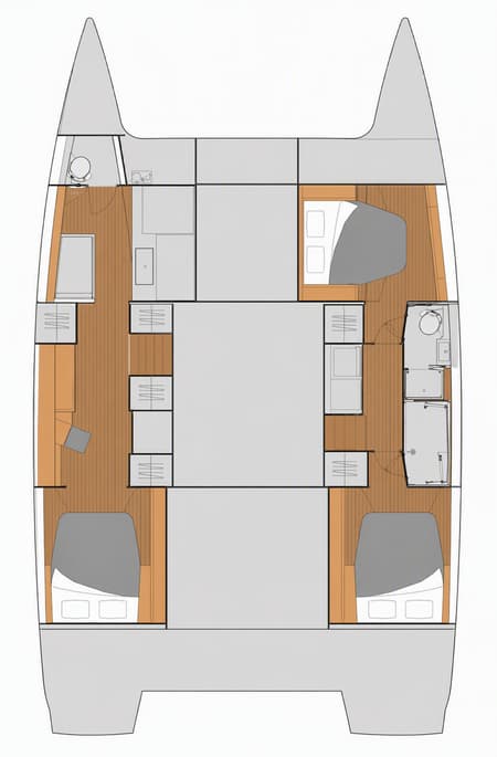 Charter Rental Catamaran La Bella Vita in BVI Layout | Yacht4Less