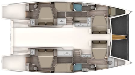 Charter Rental Catamaran Aura in Turkey Layout | Yacht4Less