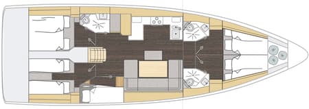 Charter Rental Sailboat Arke in Turkey Layout | Yacht4Less