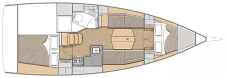 Charter Rental Sailboat Ersa in Turkey Layout | Yacht4Less