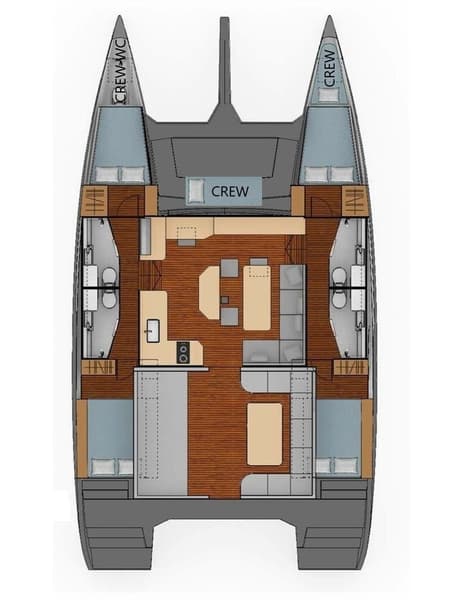 Charter Rental Catamaran Katamaran in Croatia Layout | Yacht4Less