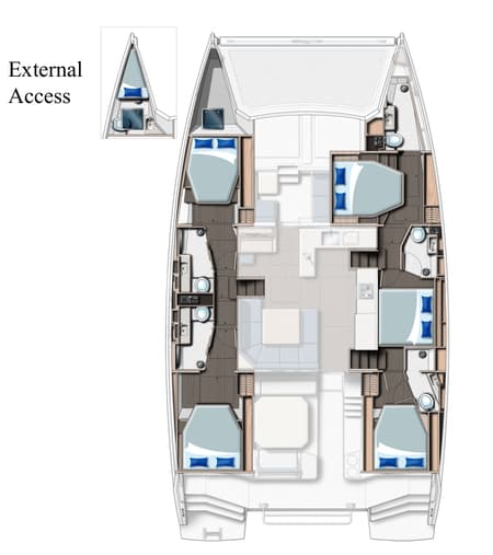 Charter Rental Catamaran Edoardo in Italy Layout | Yacht4Less