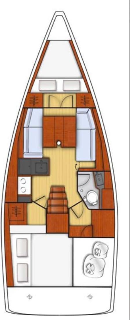 Charter Rental Sailboat Beghe in Italy Layout | Yacht4Less