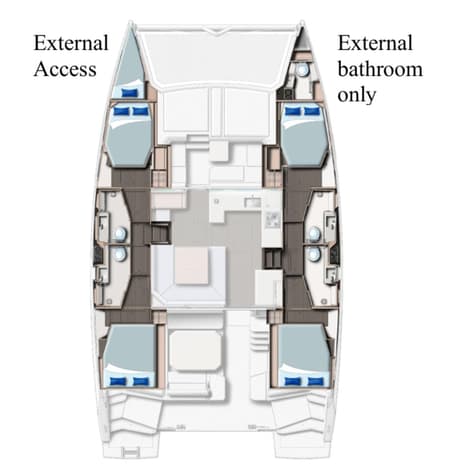 Charter Rental Catamaran Prince Laurence in Italy Layout | Yacht4Less