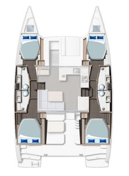 Charter Rental Catamaran Nicot in Italy Layout | Yacht4Less