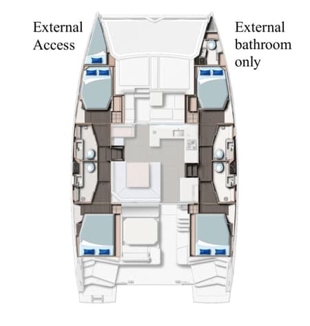 Charter Rental Catamaran Daria in Italy Layout | Yacht4Less