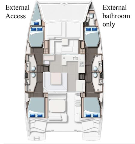 Charter Rental Catamaran Lady Lety in Italy Layout | Yacht4Less