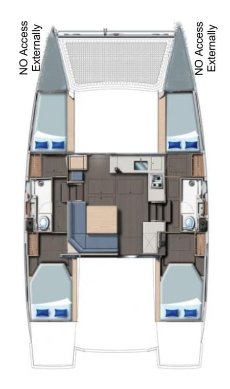 Charter Rental Catamaran Annemarie in Italy Layout | Yacht4Less