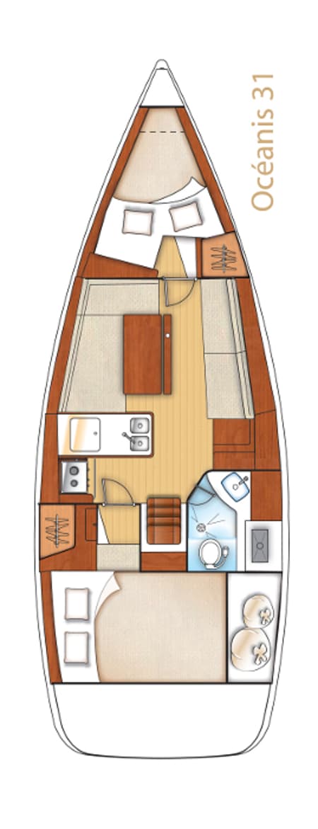 Charter Rental Sailboat Titina in Italy Layout | Yacht4Less