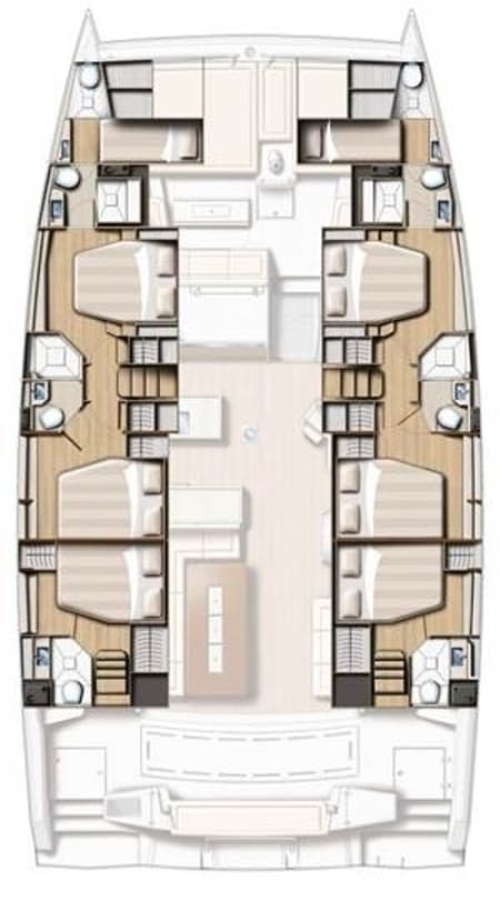 Charter Rental Catamaran Maravela in BVI Layout | Yacht4Less