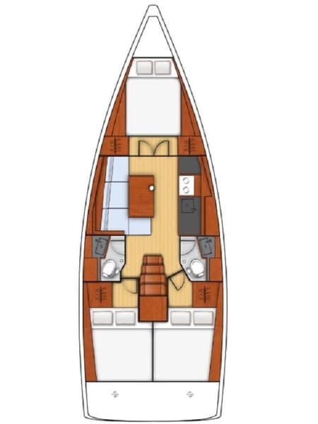 Charter Rental Sailboat Anima Maris II in Croatia Layout | Yacht4Less
