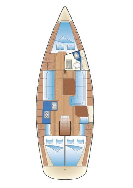 Charter Rental Sailboat Aristoteles in Greece Layout | Yacht4Less