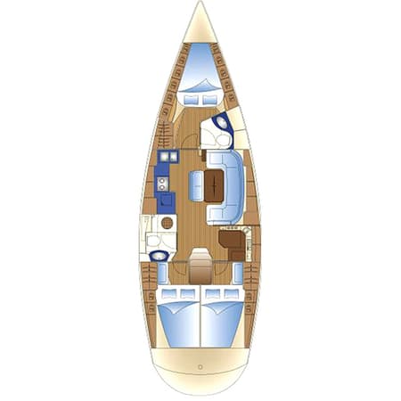 Charter Rental Sailboat Iraklis in Greece Layout | Yacht4Less