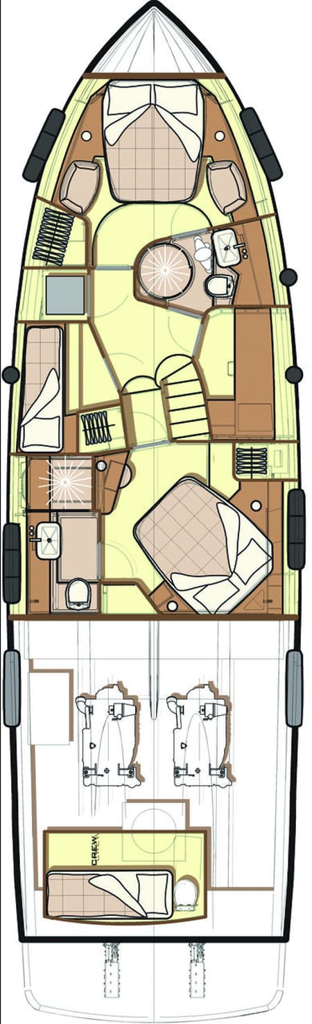 Charter Rental Motorboat Ciù Ciù in Italy Layout | Yacht4Less