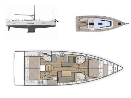 Charter Rental Sailboat Promitheas in Greece Layout | Yacht4Less